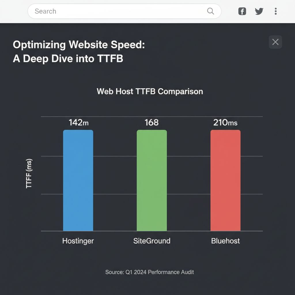 SiteGround vs Hostinger TTFB speed test results chart 2026 SiteGround vs Hostinger TTFB speed test results chart 2026