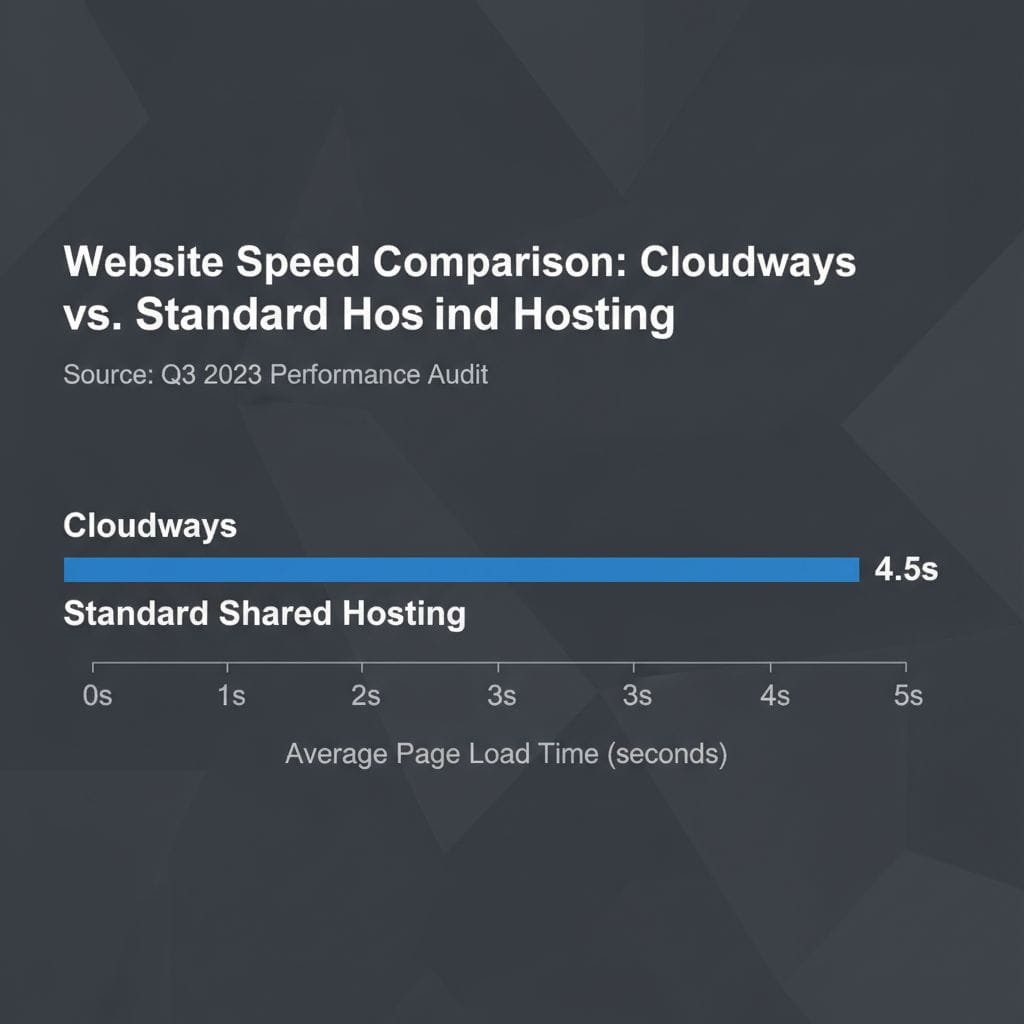 Cloudways vs Shared Hosting Comparison Graph