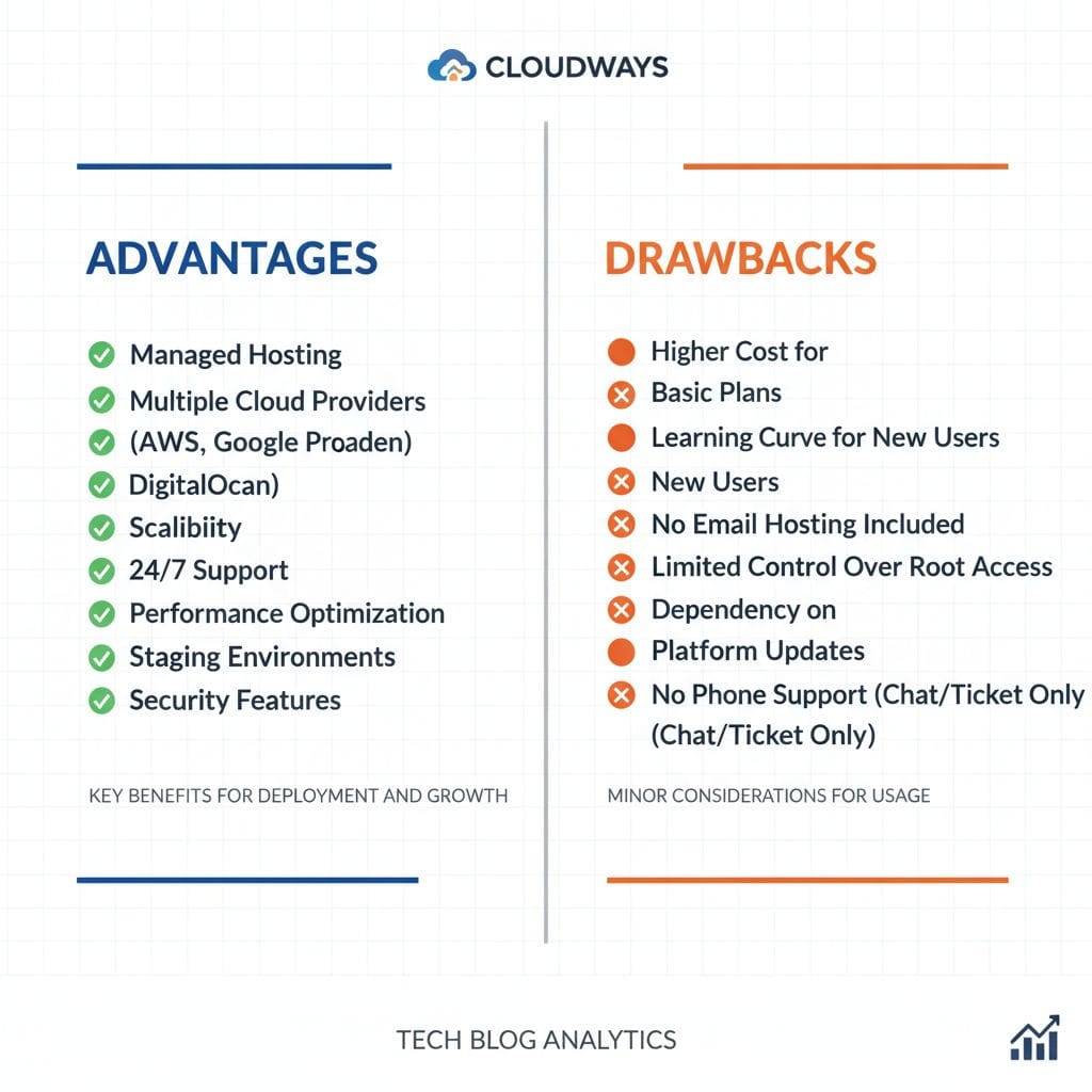 Cloudways Pros and Cons List
