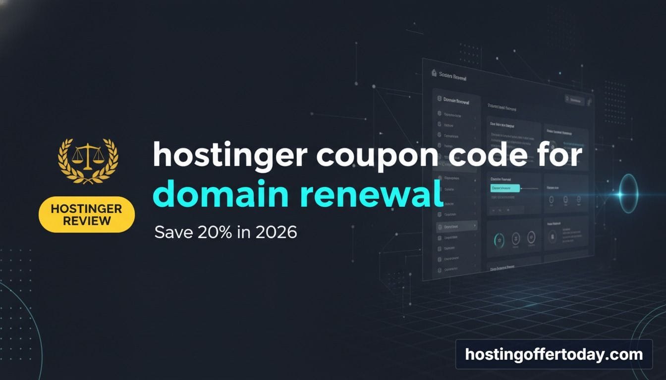 hostinger coupon code for domain renewal: Save 20% in 2026 - Featured Image