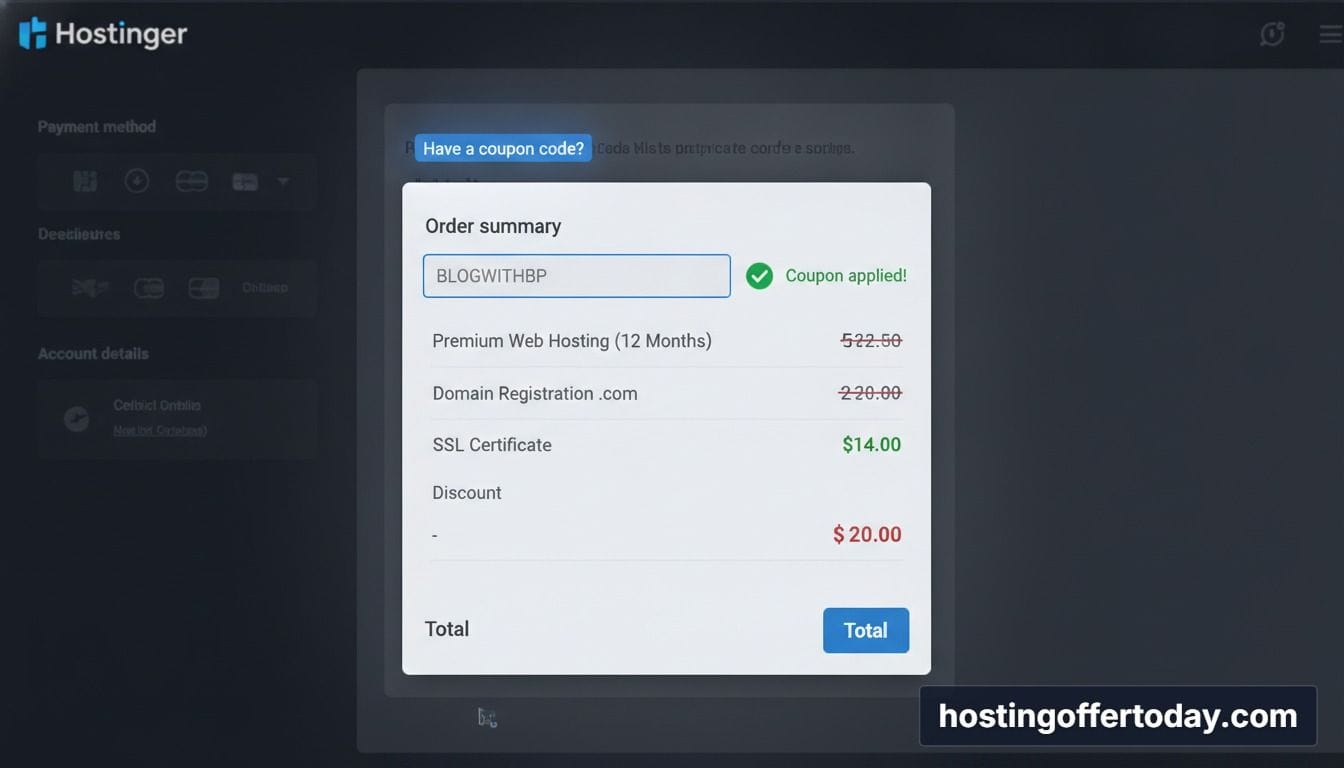hostinger coupon code input box location on checkout page hostinger coupon code input box location on checkout page