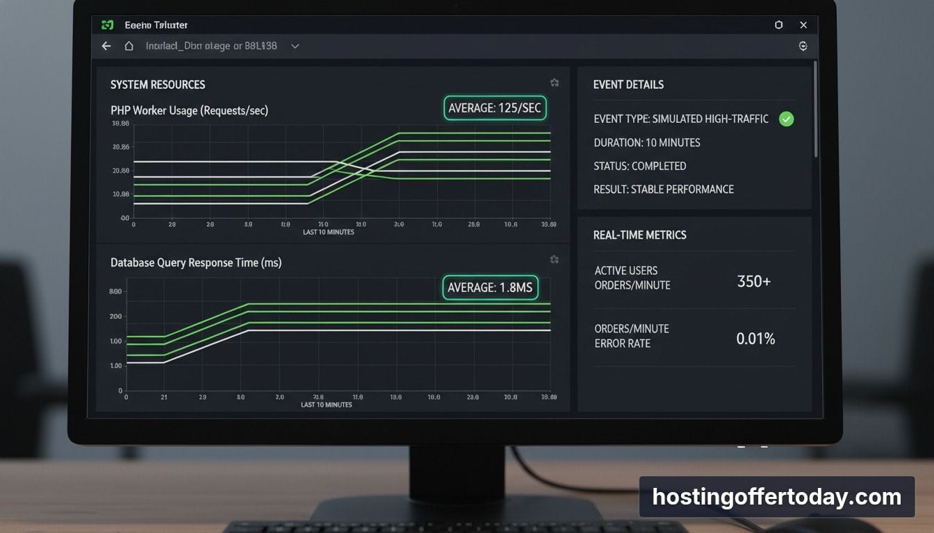WooCommerce performance metrics on Kinsta hosting platform