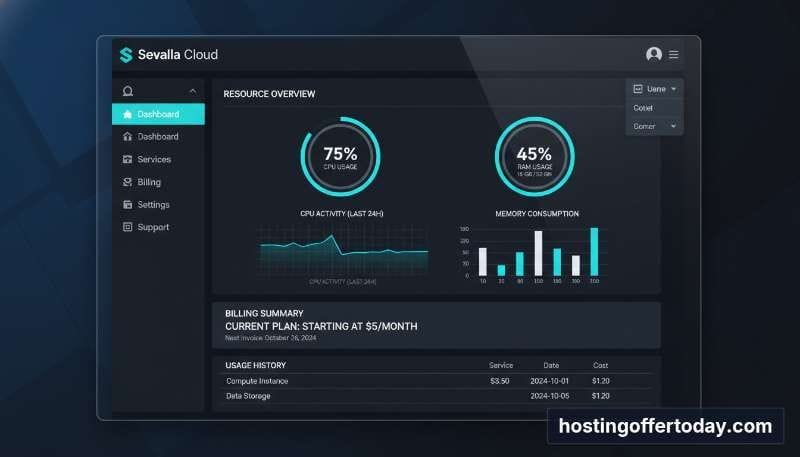 Kinsta application hosting pricing 2026 dashboard showing resource consumption and monthly budget limits Kinsta application hosting pricing 2026 dashboard showing resource consumption and monthly budget limits