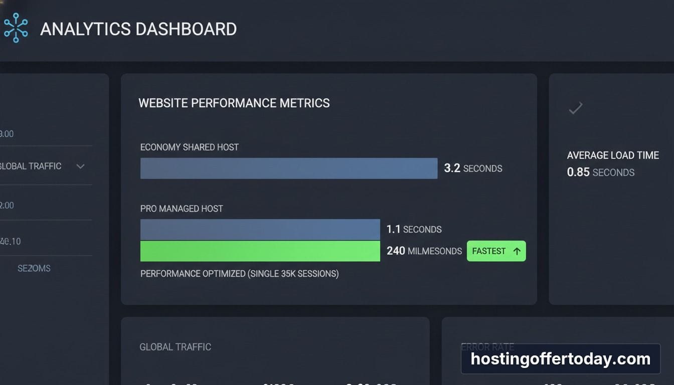 Kinsta first month free promotion speed test comparison showing page load times Kinsta first month free promotion speed test comparison showing page load times